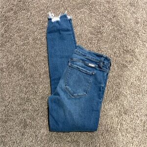 KanCan Distressed Blue Ankle Jeans